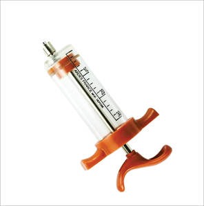 Jeringa Manual Reutilizable Balplex de 20 ml, de Plástico Transparente Irrompible, con Conexión Luer Lock, Esterilizable, para Uso Veterinario en Perros - Product Image 1