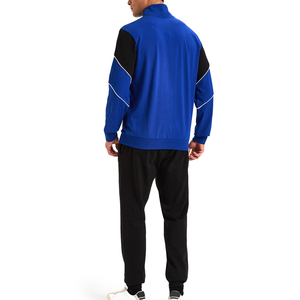 VIBE CRAFT CLOTHING Men's Blue Black Contrast Tracksuit Full <b>Zip</b> <b>Hooded</b> Collar Sporty Casual Winter Breathable Polyester Cotton - Product Image 3