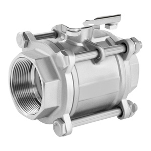 บอลวาล์วแบบ3ชิ้นขนาด1/2นิ้วระบบควบคุมระยะไกลทำจากเหล็กคาร์บอน PTFE ระบบบำบัดน้ำ - Product Image 3