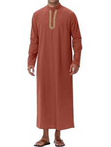 Wholesale Jubbah Islamic Clothing Saudi Arabic Daffah <b>Thobe</b> for Muslim <b>Mens</b> Jubbah Arabic Dubai Stylish Thobes Breathable - Product Image 3