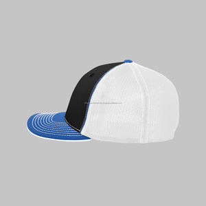 Casquette de camionneur 5 panneaux personnalisée en sergé de coton noir de haute qualité avec logo brodé OEM en gros - Product Image 6