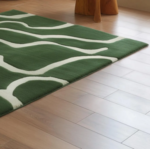 Green hand tufted wool high quality modern pattern handmade Eco friendly shape <b>rug</b> for Living room kids hotels office - Product Image 3