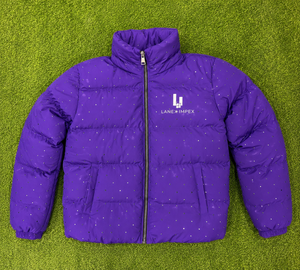 Custom Men Purple Puffer Jacket Winter Quilted <b>Bubble</b> <b>Coat</b> Lightweight Warm Insulated Zip Up Jacket OEM ODM Wholesale Fectory - Product Image 6