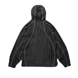 Windbreaker <b>Jacket</b> Custom Zip up Manufacturers Windproof Windbreaker Hooded <b>Thin</b> <b>Jacket</b> Fashion Reflective Piping <b>Jacket</b> for Me - Product Image 2