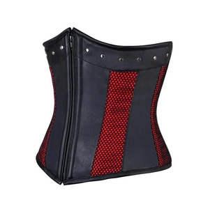 เสื้อครอปคอร์เซ็ทหนังแท้และหนัง PU สำหรับผู้หญิง - บราบัสติเยร์ปรับได้ ระดับการกระชับปานกลาง แฟชั่นเก๋ กระชับสัดส่วน ขายส่ง - Product Image 6