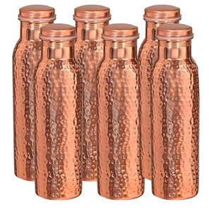 Antique Creations Pure Copper Hammered Antique Finish Water Bottle 950ml Portable Yoga Travel - Product Image 2
