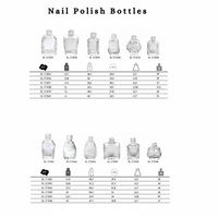 Bouteilles de vernis à ongles en plastique réutilisables avec bouchon à vis pour usage quotidien, disponibles au prix de vente à l'exportation