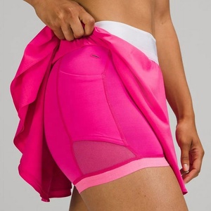 Shorts Deportivos para Mujer, Cintura Alta, Material Ecológico, Secado Rápido, Transpirable, Antiarrugas, con Bolsillos, Tallas Grandes - Product Image 4