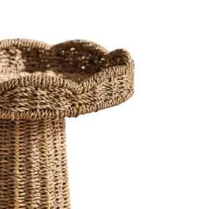 Hand-woven Seagrass Plant Stand Scalloped Edge, Seagrass Plant Stand For <b>Garden</b> & Indoor/Outdoor Use Wholesale From Vietnam - Product Image 2