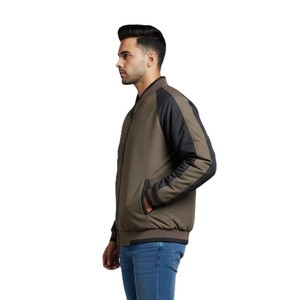 Blouson bomber homme color block, col montant, fermeture éclair, coupe-vent sportif - Product Image 2