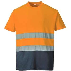 T-shirt réfléchissant personnalisé avec logo pour hommes, vêtements de travail haute visibilité, t-shirt de sécurité léger pour travaux de construction - Product Image 4