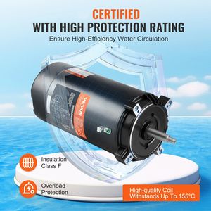 1.5 HP 3450 RPM motore pompa piscina 90 μF/250V condensatore 56J telaio 115V/230V CCW rotazione flangia sostituzione 1.3 fattore di servizio 60Hz - Product Image 5
