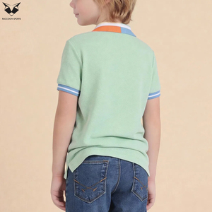Smart Casual Kids Boys Polo Shirts Button <b>Down</b> Collar Premium Children Polo Tees Custom Logo Wholesale Boutique Boys Clothing - Product Image 5