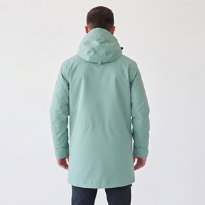 Veste longue imperméable à capuche pour homme, logo personnalisé, vêtements d'extérieur, veste longue à capuche pour homme, nylon, polyester, vestes de randonnée - Product Image 4