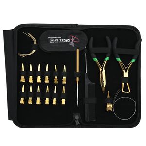Stainless Steel Hair Extension Tools Kit Microbeads <b>Crimping</b> Remover Plier Hook Tail Comb Sectioning Clips Needle Parting Finger - Product Image 1