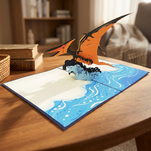 Carte pop-up 3D animaux tendance, design personnalisé, découpée au laser, artisanat en papier fait main, Vietnam Hanoï, meilleure vente, impression offset, Thanksgiving - Product Image 6
