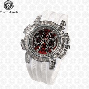 Charm_Jewells Women's Luxury Stainless Steel <b>Watch</b> Round Analog Quartz Dial Sapphire Crystal 40mm <b>Diamond</b> Accents Buckle Clasp - Product Image 2
