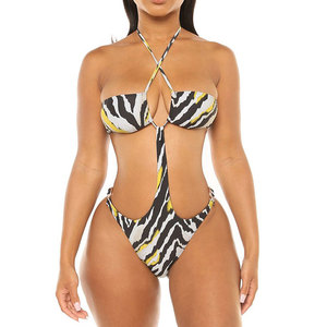 Design Your Own Custom Printed One Piece Women's Swimwear Quick-drying Breathable Polyester/Nylon OEM Service Custom Sizes - Product Image 3