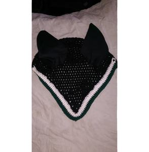 Velo antimoscas negro de alta calidad para caballos, accesorio ecuestre hecho en Croacia, material de malla, protección suave para la cabeza de los caballos - Product Image 1