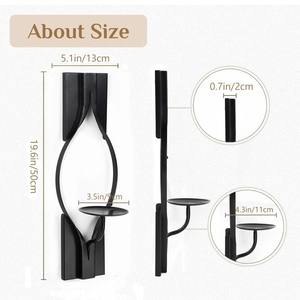 Ensemble de appliques murales en métal noir luxueuses, design sculpté élégant, construction durable, éclat ambiant chaleureux pour une décoration intérieure élégante - Product Image 6