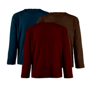 T-shirt à col ras du cou pour homme, manches longues, en polyester/coton tricoté, coupe ajustée, respirant, qualité supérieure, service OEM, vente en gros - Product Image 1