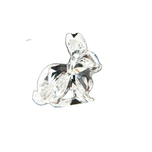 แหวนเพชรโมอิสเพชรแบบแฟนซีตัดรูปกระต่ายตัว D มีความคมชัดสูงเหมาะสำหรับใช้ทำแหวนเพชรของขวัญเครื่องประดับตามสั่งสำหรับเธอ - Product Image 1