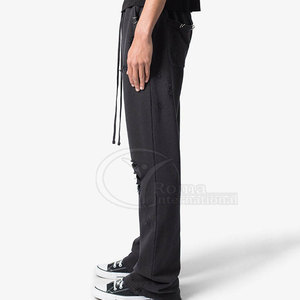 OEM Custom Men Sun Faded Distressed Flared Sweatpants Streetwear <b>Track</b> <b>Pants</b> <b>Vintage</b> Sun Faded Distressed Flared Sweatpants - Product Image 3