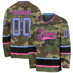 Maillot de hockey personnalisé OMMIZ INDUSTRY noir, jaune et blanc à motif abstrait effet éclaboussures, le plus vendu en gros - Product Image 3