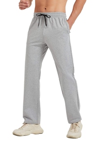Pantalon de jogging décontracté ample pour homme en coton léger de haute qualité, idéal pour la course et le yoga, coupe droite, taille personnalisable - Product Image 5