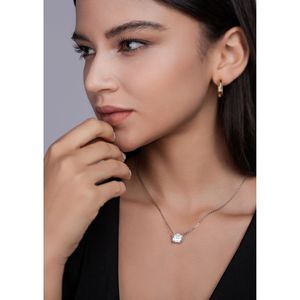 Mirage in the Mirror - Conjunto de Collar y Pendientes de Joyería Moderna y Elegante, Anillos Octogonales de Plata de Ley S925 con Moissanita de 9*11 mm - Product Image 3