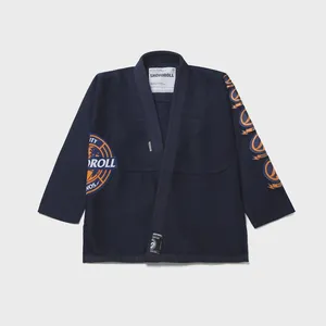 Kimono de Jiu-Jitsu Shoyorol Fighter Gi de qualité supérieure, couleur bleue, logo personnalisé, uniforme de BJJ brésilien, 100 % coton - Product Image 1