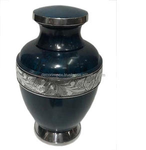 โกศเผาศพอลูมิเนียมสีดำทำด้วยมือที่ทันสมัยสำหรับขี้เถ้าของมนุษย์ - Product Image 1