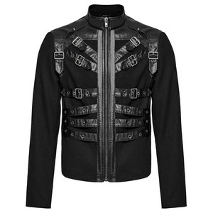 Chaquetas Góticas Oscuras de Cuero Sintético para Hombre, Estilo Punk, Gótico, Metal, con Hebillas, para Motocicleta, 2026 - Product Image 1