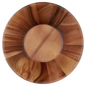 ชามไม้อะคาเซียทำด้วยมือสไตล์อินเดียพร้อมโลโก้ที่กำหนดเองสำหรับสลัดซุปข้าวมีหลายขนาดและตัวเลือกที่ปรับแต่งได้ - Product Image 2