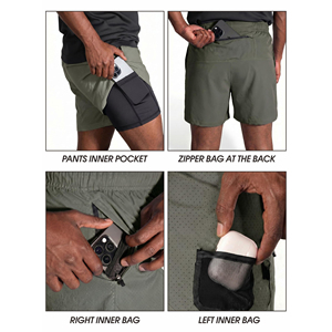 Breathable Athletic Men Fitness <b>Shorts</b> with Flexible Design Quick Dry Sports Running <b>Shorts</b> for Gym Exercise Jogging Wear - Product Image 3