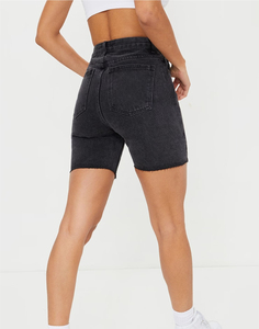 Shorts en jean pour femmes sur mesure, OEM ODM, prix d'usine de haute qualité, design personnalisé, shorts décontractés confortables, fournisseur - Product Image 2