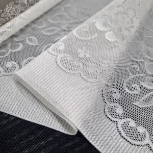 Tissu en dentelle extensible florale 34 cm en nylon et élasthanne, maille personnalisable, poids moyen, pour lingerie, robes de mode, doux et respirant - Product Image 6