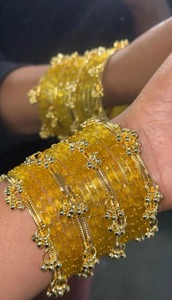 Women Stylish glass Fashion <b>Bangles</b> Trendy <b>Bangles</b> <b>Set</b> Modern Stackable <b>Bangles</b> Ladies Wrist Accessories Daily Wear Jewelry - Product Image 3