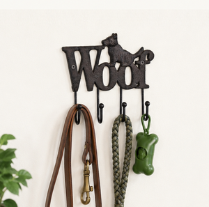 Gancho de pared decorativo vintage de hierro, organizador de llaves y soporte para correa de mascotas con diseño de ladrido, regalo para amantes de los perros, en oferta. - Product Image 6