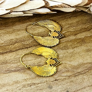 Pendientes de Aro Mandala de Filigrana Favoritos del Mercado, Joyería Tribal de Latón para Mujer, Diseño Floral Bohemio Bañado en Plata, Venta al por Mayor/OEM/ODM - Product Image 5