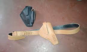 Étui à pistolet en cuir, ceinture de transport pour la chasse, support de pistolet réglable, équipement tactique extérieur pour la ceinture - Product Image 5