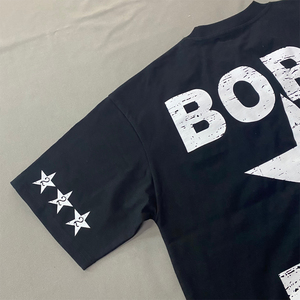 เสื้อยืดผู้ชายทรงโอเวอร์ไซส์ ผ้าฝ้าย 100% ระบายอากาศได้ดี ป้องกันรอยยับ ลายกราฟฟิตีแบบสาดสี  รับทำสีตามสั่ง - Product Image 5