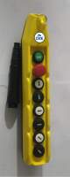 Station de commande suspendue industrielle intelligente pour grue EOT, jaune, 6 boutons, IP65, néoprène, électromagnétique, 1NO 10A 120VAC, Dot