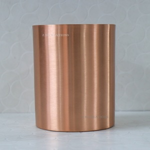 Custom Logo Handmade Copper Candle Container 18 Oz Eco-Friendly <b>Heat</b> Resistant Fragrance Scented Wax Metal Jars Home Decoration - Product Image 6