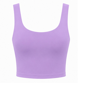 Débardeurs courts tricotés en coton pour femmes, sans manches, vente en gros, OEM, pour yoga, gym, entraînement, fitness, vêtements de sport, conception personnalisée, marque privée - Product Image 1