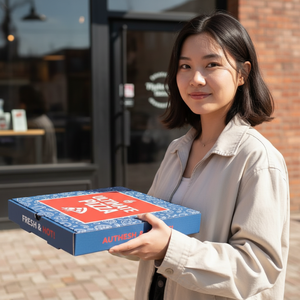 กล่องพิซซ่าพิมพ์ลายตามสั่งสำหรับบรรจุภัณฑ์อาหาร กล่องส่งพิซซ่าสำหรับร้านอาหาร - Product Image 4