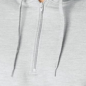 Sudadera con capucha de forro polar de color liso para hombre, estilo casual con media cremallera y hombros caídos, ideal para invierno. - Product Image 5