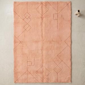 Tapis artisanal marocain en laine à forte demande, motif géométrique, tapis décoratif pour salon et chambre à coucher - Product Image 1