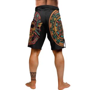 Men MMA Shorts Urban Print <b>Elastic</b> Waist Gym Training Kickboxing Lightweight Quick Dry Colorful Top top mens mma martial arts - Product Image 5