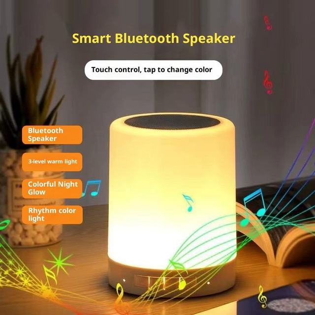 Portable Wireless Speaker Touch Night Lamp Heavy Bass Audio Player High Volume U-Disk TF Party Subwoofer Hot Selling in Africa
